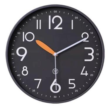 Imagem de VHDY85KA Relógio de parede simples decorativo para sala de estar em casa, silencioso e luxuoso, sem necessidade de perfuração, adequado para estudo, quarto para escritório (preto, grande)