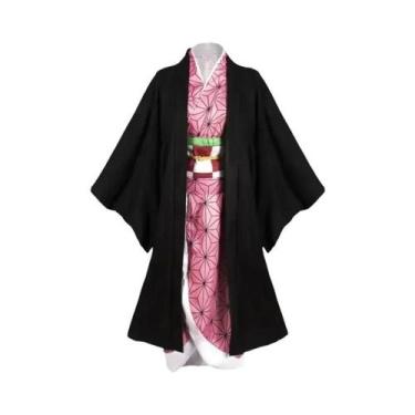 Imagem de Fantasia De Cosplay Feminina Kimetsu No Yaiba Nezuko, Kimono, Peruca D