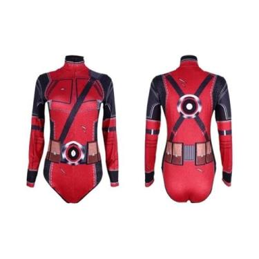 Imagem de Maiô De Cosplay Feminino Com Estampa 3D De Super-Heróis Homem-Aranha E