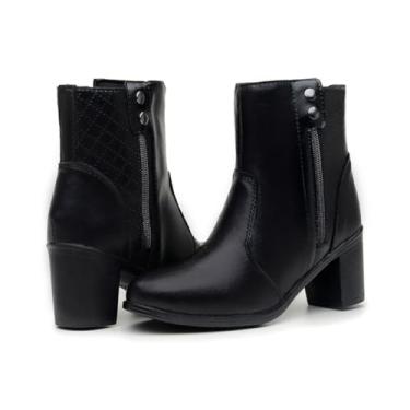 Imagem de Bota Feminina Cano Curto Inverno Sophia (Preta, BR, BR, Adulto, Numérico, 37)