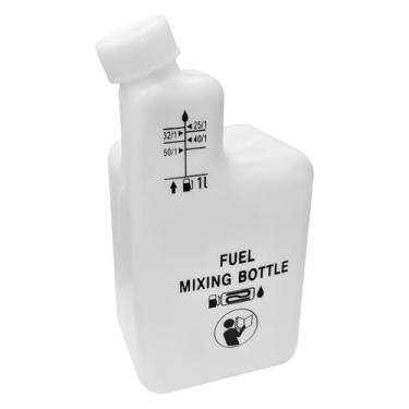 Imagem de Garrafa de mistura de óleo e combustível para motores de 2 tempos para motosserra cortador de grama, 1L, 4 proporções 32: 1/50: 1/40: 1/25: 1