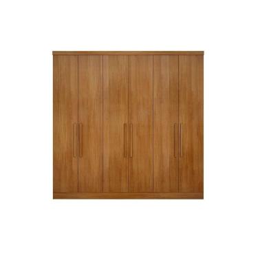 Imagem de Módulo De Quarto Casal Guarda Roupa Rizon C- 6 Portas E 8 Gavetas Freijó Cumaru - Novo Horizonte