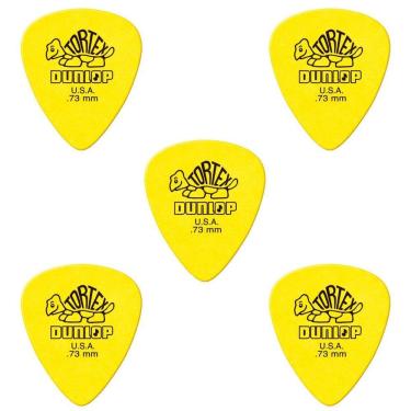 Imagem de Kit 5 Palheta Tortex Dunlop U.S.A Amarela .73Mm