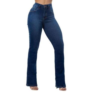 Imagem de Calça Jeans Patogê Flare Escura, 46