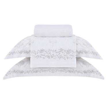 Imagem de Jogo de Cama Buddemeyer Majestic 200 Fios 4 Peças Queen Cinz