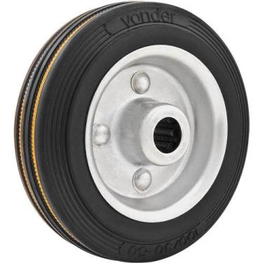 Imagem de Roda 4", de Borracha, Preta, Vonder