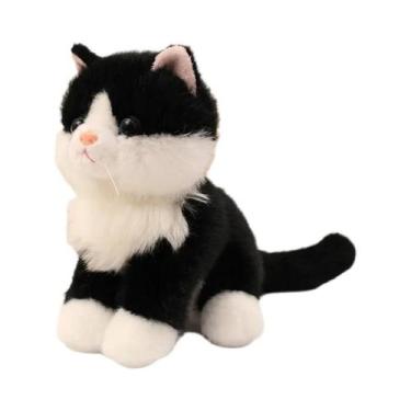 Imagem de Boneco De Gato Realista, Animal De Pelúcia Confortável, Ornamento Para