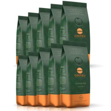 Imagem de Café em Grãos Premium Orfeu Clássico Kit 10 Pacotes de 250g