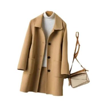 Imagem de Casaco Feminino De Lã Para Inverno 2024: Elegante, Versátil E Térmico 