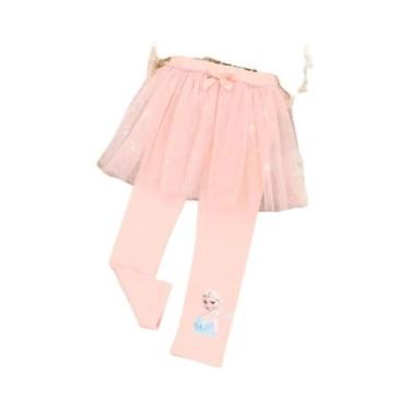 Imagem de Calça Saia Infantil Rosa Azul Disney Frozen Anna Elsa Para Meninas De 