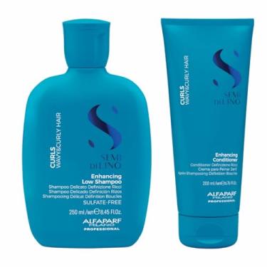 Imagem de Kit Shampoo e Condicionador Alfaparf Semi Di Lino Curls Pequeno