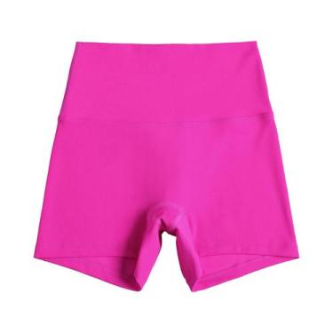Imagem de Shorts de Yoga Fitness Cintura Alta - Cor Sólida - Leggings para Trein