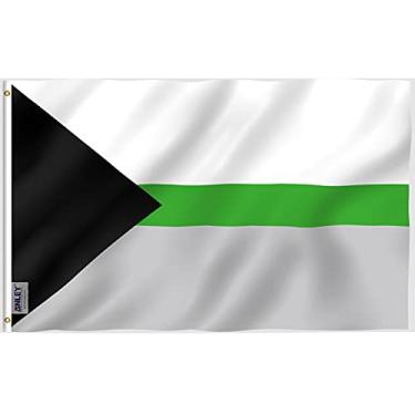 Imagem de Bandeira Anley Fly Breeze 3x5 Foot Demiromantic Pride - Vivid Color and Fade Proof - Cabeçalho de Lona e Costura Dupla -Demiromantic LGBT Flags Poliéster com ilhós de latão 3 X 5 Ft