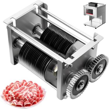 Imagem de TERUISI Lâmina para máquina de cortar carne, lâmina para cortador de carne comercial, compatível com TERUISI Modelo: TDK, conjunto de lâminas fatiadoras para carne desossada, vegetais macios