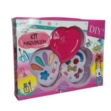 Imagem de Kit de Maquiagem para Boneca TK-1699 com Pincéis e Várias Cores em Estojo Sereia Infant...