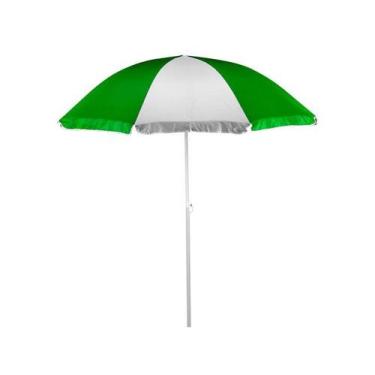 Imagem de Guarda Sol Nylon 1,80Cm Mor Verde/Branco 3718, Verde e Branco