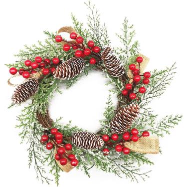 Imagem de Guirlanda Natalina Artificial com Pinha Enfeite de Natal