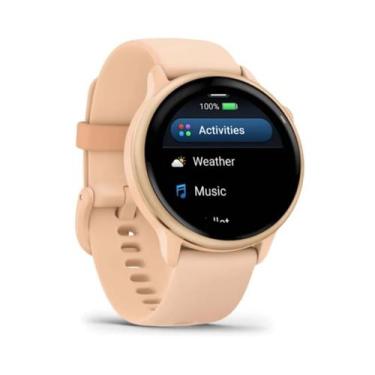 Imagem de Relógio.Smartwatch.Garmin.Vivoactive 6 Rosa 43mm com Monitor Cardíaco 