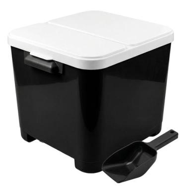 Imagem de Porta Ração 15 Kg E Pá Dosadora Com Vedação Container Anti Formiga - F