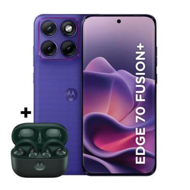 Imagem de Kit Smartphone Motorola Edge 70 Fusion Plus 5G 256GB e Fone Bluetooth 
