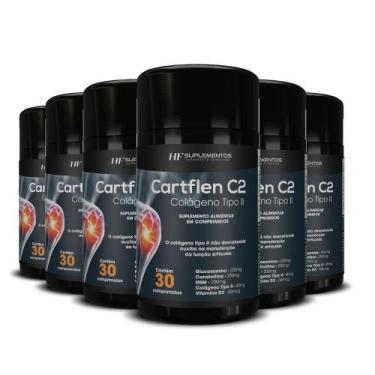 Imagem de 6x cartflen c2 colageno tipo ii 30comp hf suplementos