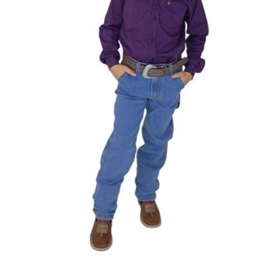 Imagem de Calça Jeans Carpinteiro Infantil Masculina-Os Vaqueiros  , 14, Delave