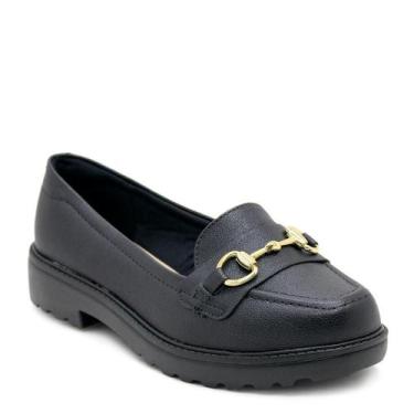 Imagem de Mocassim Feminino Loafer Modare 7357.106 Preto, 35, Preto