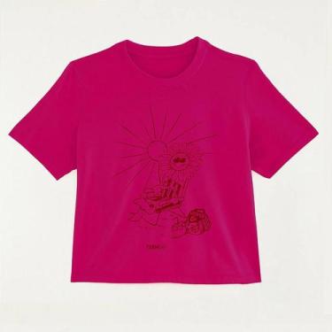 Imagem de Camiseta farm t-shirt prainha siga o sol rosa 349944, Rosa, P