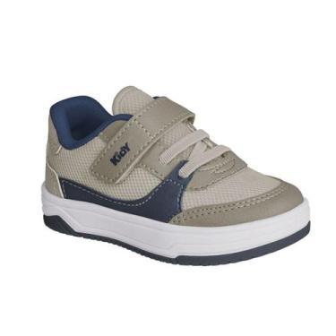 Imagem de Tênis Casual tiras autocolantes Kidy Happy Infantil Masculino, Taupe m