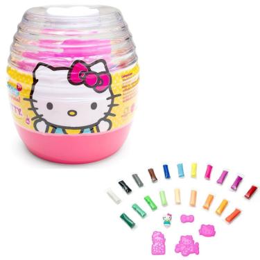 Imagem de Massinha de Modelar Boneca Surpresa Hello Kitty Kit Pedagógico com Pote 300g Leo & Leo
