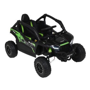 Imagem de Carro Elétrico Infantil UTV 4x4 Kawasaki KRX 1000 24V Preto Bel Off Ro
