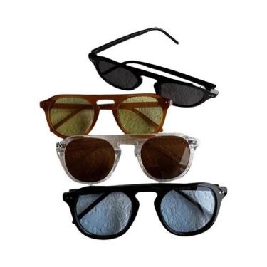 Imagem de Óculos De Sol Unissex Vintage Oval Estilo Punk Steampunk Com Rebites P