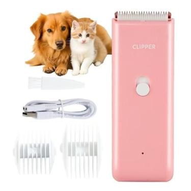 Imagem de Aparador de pelos para pets Hijkeya, portátil, à prova dágua, recarreg