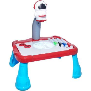 Imagem de Mesa de Colorir Mesa Space com Projetor Projeta Imagens para Desenhar e Pintar Vermelha Bella Mesa