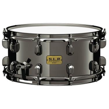 Imagem de Caixa para Bateria Tama S.L.P. LBR1465 14x6.5 Brass Casco 1.5mm Aro Flangeado 2.3mm Preta Tama Drums