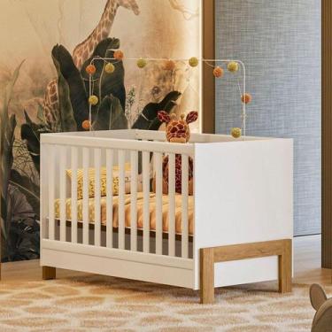 Imagem de Berço Mini Cama Fantasia 85,5x74x138 Cm Branco - Qmovi