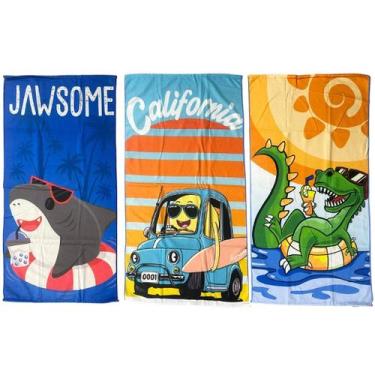 Imagem de Kit 3 Toalha Lancheira Infantil Playtime 30x50cm Meninos - Bene Casa
