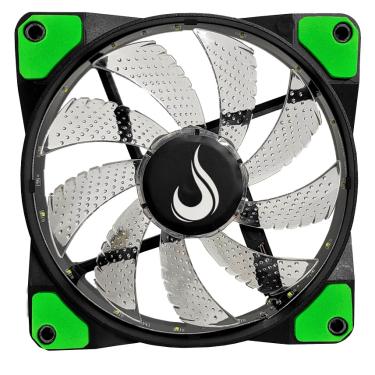 Imagem de Kit 3 Cooler Fan Wind Led Verde Rise Mode RM-WN-01-BG