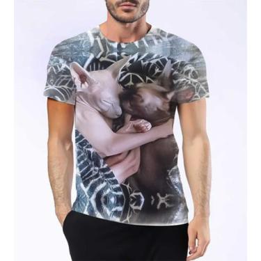 Imagem de Camisa Camiseta Gato Raça Sphynx Sem Pelos Felino Pet Hd 6 - Estilo Kr