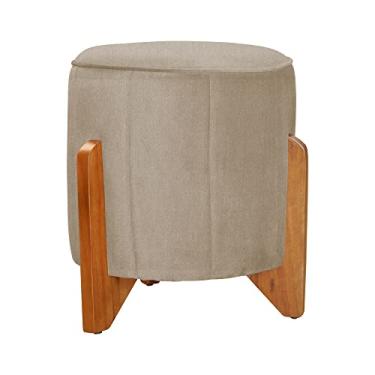 Imagem de Puff Jade Pés em Madeira Suede Cores - DS Estofados