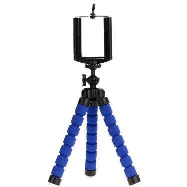 Imagem de Mini Tripé Articulável para Smartphone - Emborrachado - 16cm - Azul - TP0016