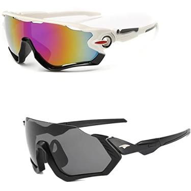 Imagem de Kit 2 Óculos De Sol Bike Ciclismo Pedal Corrida Proteção Uv