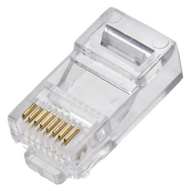 Imagem de Conector Rj45 Cat6 Fortrek Macho - RJ45-112 (64799) (Unidade)