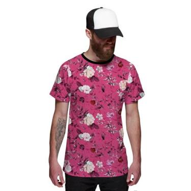Imagem de Camiseta Masculina Rosa Floral Verão 2019 Top - Di Nuevo