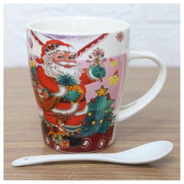 Imagem de Caneca De Natal Papai Noel Com Colher Em Cerâmica 300ml