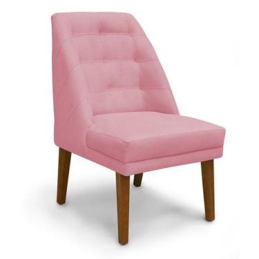 Imagem de Cadeira De Jantar Paris Suede Rosa - Meular Decor - Meu Lar Decorações