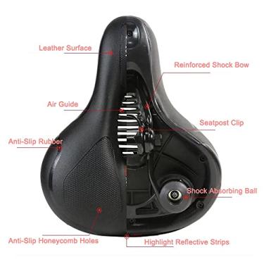 Imagem de Tingpai Assento de bicicleta confortável e respirável Almofada de selim de bicicleta resistente à água com dupla absorção de choque pa mountain bike mountain bike