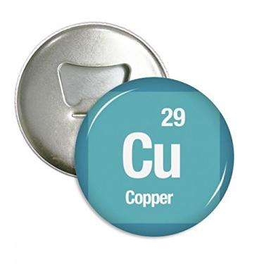 Imagem de Cobre Elemento Químico Ciência Abridor de Garrafas Imã Emblema Multifuncional