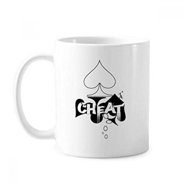 Imagem de Jogo de cartas de coração utensílios de jogo caneca padrão cerâmica xícara de porcelana café louça
