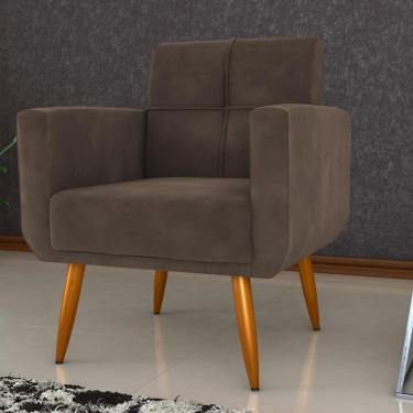 Imagem de Poltrona Veludo 69cm Havanna Matrix - Marrom